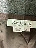 Kay Unger 100% Silk Color Block Brown Silk Skirt Size 2 - photo 4