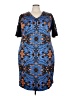 ELOQUII Graphic Blue Cocktail Dress Size 22 Plus - photo 1