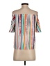 Do & Be 100% Polyester Stripes Orange Short Sleeve Blouse Size S - photo 2