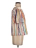 Do & Be 100% Polyester Stripes Orange Short Sleeve Blouse Size S - photo 4