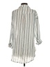 Kona Sol Stripes Silver 3/4 Sleeve Button-Down Shirt Size S - photo 2