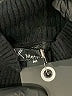 Metric Knits Houndstooth Black Turtleneck Sweater Size M - photo 7