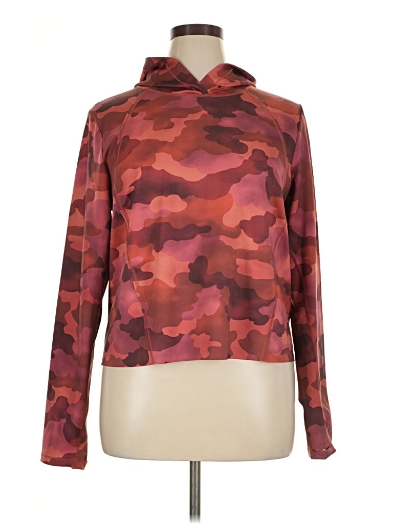 Pre-owned Athleta Sweatshirt In Burgundy