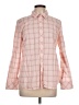 Talbots 100% Cotton Checkered-gingham Pink Long Sleeve Button-Down Shirt Size L - photo 1