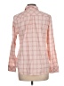 Talbots 100% Cotton Checkered-gingham Pink Long Sleeve Button-Down Shirt Size L - photo 2