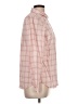 Talbots 100% Cotton Checkered-gingham Pink Long Sleeve Button-Down Shirt Size L - photo 4