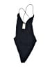 Superdown Solid Black One Piece Swimsuit Size M - photo 2