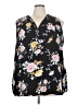 Maurices 100% Polyester Floral Black Sleeveless Blouse Size 28 (4) - photo 1