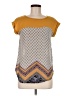 Rewind 100% Polyester Chevron-herringbone Yellow Short Sleeve T-Shirt Size M - photo 1