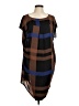 Old Navy 100% Polyester Plaid Brown Casual Dress Size M - photo 1