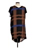 Old Navy 100% Polyester Plaid Brown Casual Dress Size M - photo 2