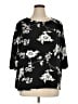 Croft & Barrow 100% Polyester Black 3/4 Sleeve Blouse Size XL - photo 1