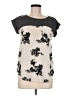 Rewind 100% Polyester Floral Gray Short Sleeve T-Shirt Size M - photo 1