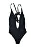 Unbranded Solid Black One Piece Swimsuit Size M - photo 1