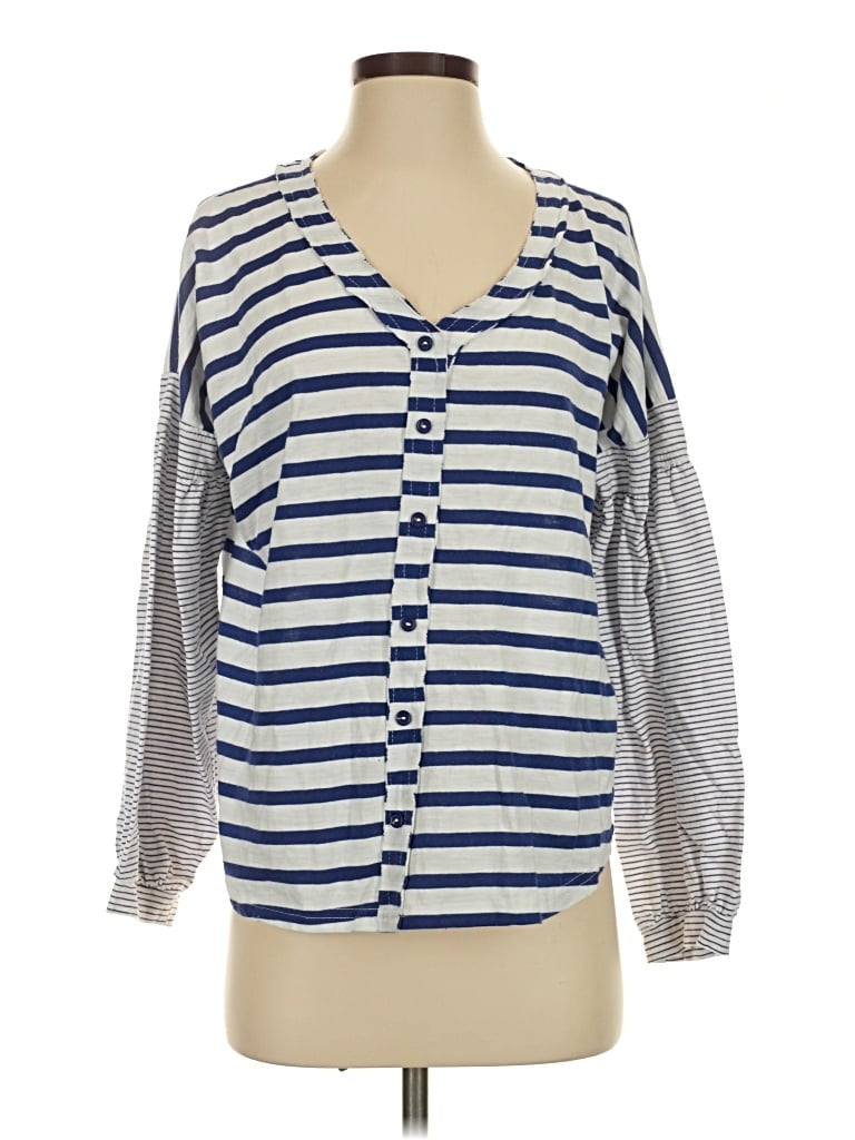 Pre-owned Umgee Long Sleeve Blouse In Blue