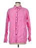 Athleta 100% Linen Solid Pink Long Sleeve Button-Down Shirt Size M - photo 1