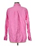 Athleta 100% Linen Solid Pink Long Sleeve Button-Down Shirt Size M - photo 2