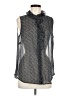 CAbi 100% Polyester Polka Dots Black Sleeveless Blouse Size M - photo 1