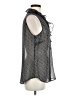 CAbi 100% Polyester Polka Dots Black Sleeveless Blouse Size M - photo 4