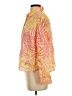 Talbots 100% Linen Tropical Yellow Long Sleeve Blouse Size S - photo 5