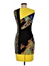 Joseph Ribkoff Graphic Yellow Cocktail Dress Size 6 - photo 2