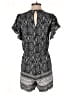Cato 100% Rayon Paisley Black Romper Size M - photo 2