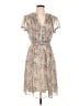 JBS 100% Polyester Paisley Tan Casual Dress Size 12 - photo 1