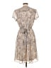 JBS 100% Polyester Paisley Tan Casual Dress Size 12 - photo 2