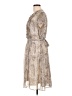 JBS 100% Polyester Paisley Tan Casual Dress Size 12 - photo 5