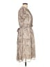 JBS 100% Polyester Paisley Tan Casual Dress Size 12 - photo 4
