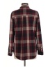 Casa Cabana Plaid Burgundy Long Sleeve Blouse Size M - photo 2