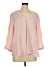 Gap Outlet 100% Polyester Pink 3/4 Sleeve Blouse Size L - photo 1