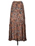 Unbranded 100% Rayon Paisley Brown Casual Skirt Size 5 - photo 2