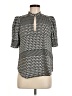 Joie 100% Polyester Silver Short Sleeve Turtleneck Size M - photo 1