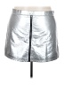 rue21 100% Polyester Metallic Silver Faux Leather Skirt Size 3X - photo 1