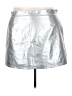 rue21 100% Polyester Metallic Silver Faux Leather Skirt Size 3X - photo 2
