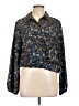 Drew 100% Polyester Floral Blue Long Sleeve Blouse Size L - photo 1