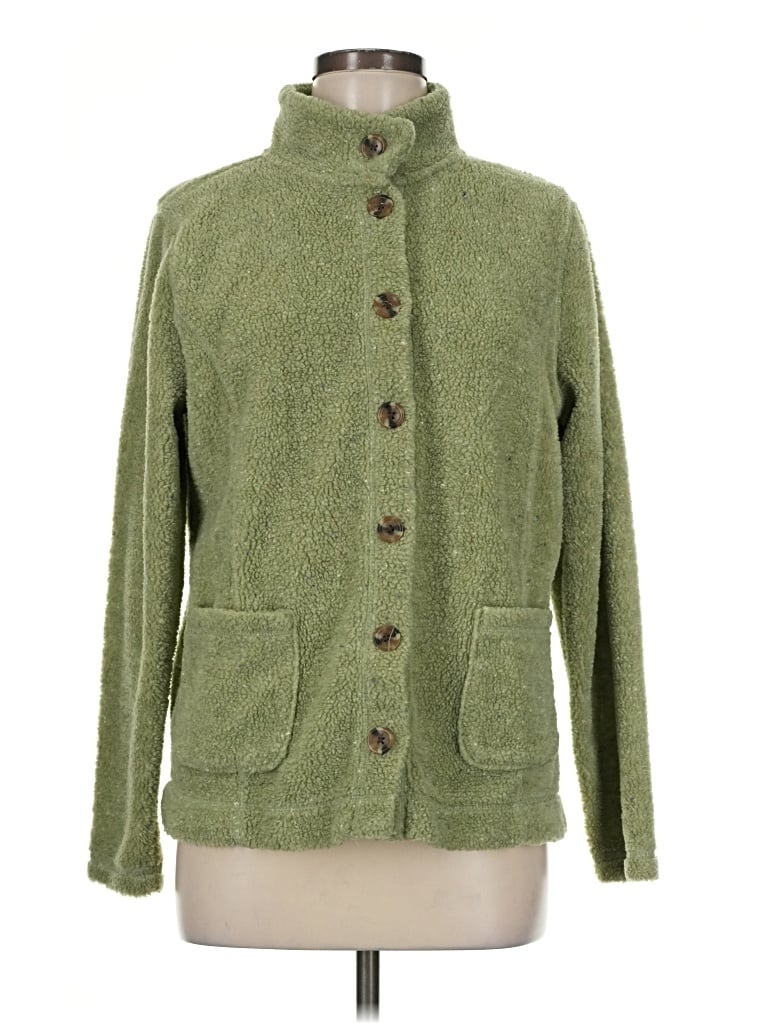 Pre-owned Croft & Barrow Fleece Jacket In Green