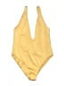 Billabong Solid Yellow One Piece Swimsuit Size 2 - photo 1