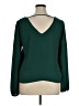 Lulus 100% Polyester Green Long Sleeve Blouse Size XL - photo 2