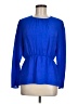 Theory 100% Silk Blue Long Sleeve Silk Top Size M - photo 1