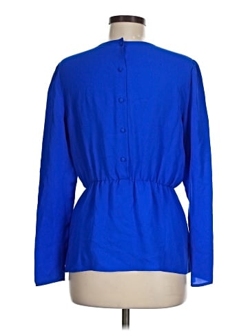 Theory Long Sleeve Silk Top (view 2)