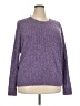 Kim Rogers 100% Cotton Tweed Purple Pullover Sweater Size XXL - photo 1