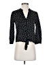 Elodie 100% Polyester Polka Dots Black 3/4 Sleeve Blouse Size XS - photo 1
