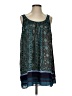 One September 100% Polyester Paisley Teal Sleeveless Blouse Size XS - photo 1
