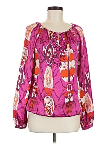Tory Burch Long Sleeve Silk Top (view 1)