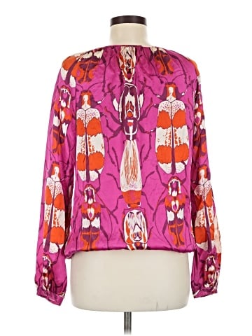 Tory Burch Long Sleeve Silk Top (view 2)