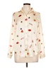 Catherine Malandrino 100% Polyester Hearts Ivory Long Sleeve Blouse Size L - photo 1