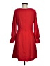 Ann Taylor 100% Polyester Solid Red Casual Dress Size 6 - photo 2