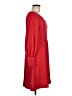 Ann Taylor 100% Polyester Solid Red Casual Dress Size 6 - photo 4